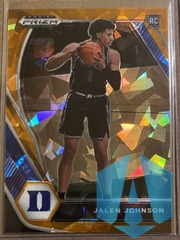 Jalen Johnson RC 2021-22 Draft Picks #10 Orange Cracked Ice Prizm